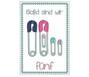 ITH - Postkarte Sicherheitsnadel Schwanger 5